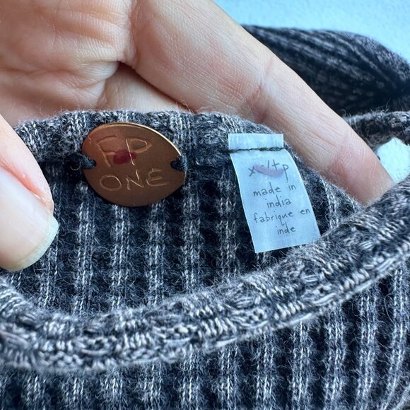 NWT Free People One Dress Womens XS Distressed Grunge Katya Mini Boho Lagenlook - Picture 2 of 11